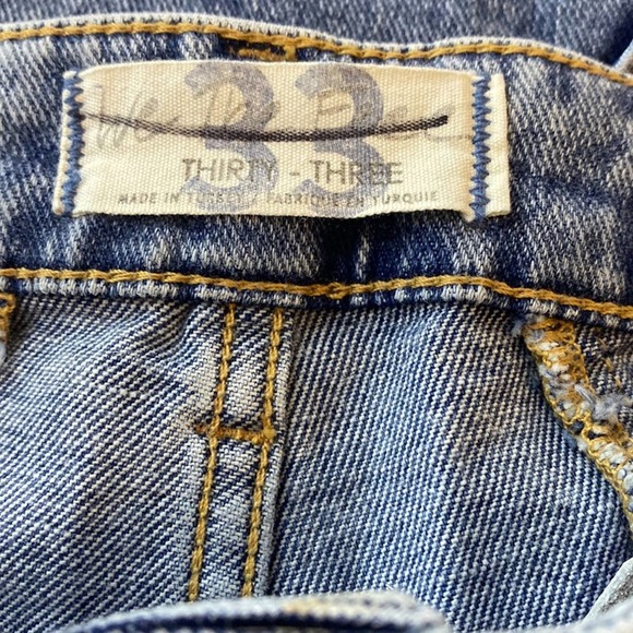 NEW Free People Thunderbird pink lightning bolt flare jeans, 33 - Picture 11 of 12